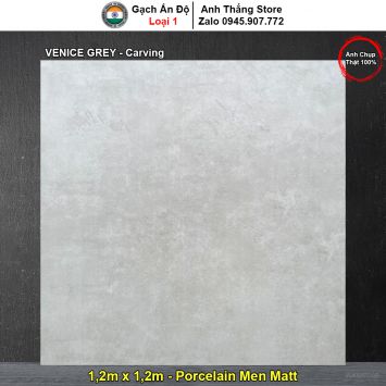 Gạch 1,2m x 1,2m Ấn Độ VENICE GREY Vân Xi Măng