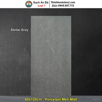 Gạch 60x120 Ấn Độ Stellar Grey Vân Xi Măng