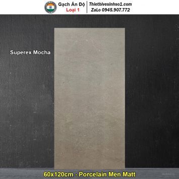 Gạch 60x120 Ấn Độ Superex Mocha Nâu Nhạt