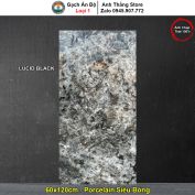 Gạch 60x120 Ấn Độ LUCID BLACK