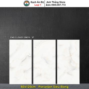 Gạch 60x120 Ấn Độ END CLOUDY ONYX