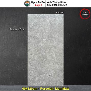 Gạch 60x120 Ấn Độ Palatino Gris Vân Xi Măng