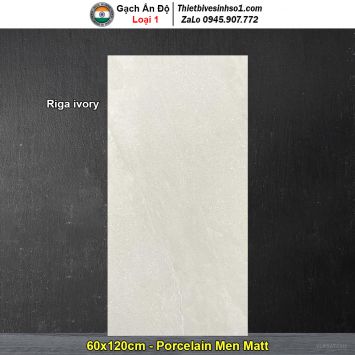 Gạch 60x120 Ấn Độ Riga ivory Vàng Nhạt