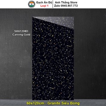 Gạch 60x120 Ấn Độ SK61208D Terrazzo Đen