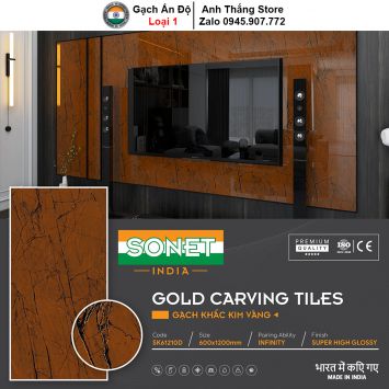 Gạch 60x120 Ấn Độ SK61210D Vân Đá Đỏ