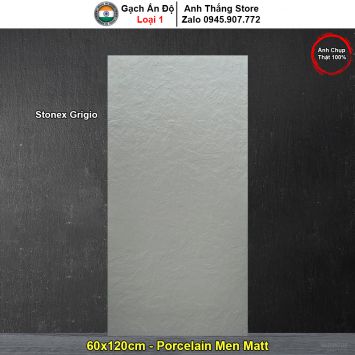 Gạch 60x120 Ấn Độ Stonex Grigio Vân Xi Măng