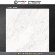 Gạch 80x80 Ấn Độ Carara White Trắng Khói