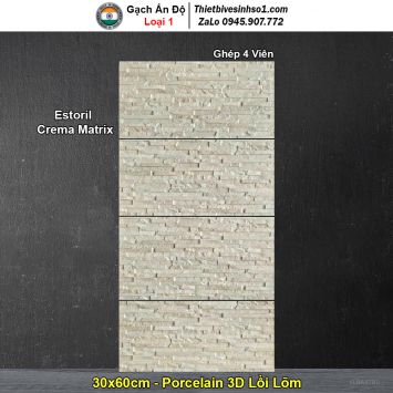 Gạch Ốp Trang Trí 30x60 Ấn Độ Estoril Crema Matrix