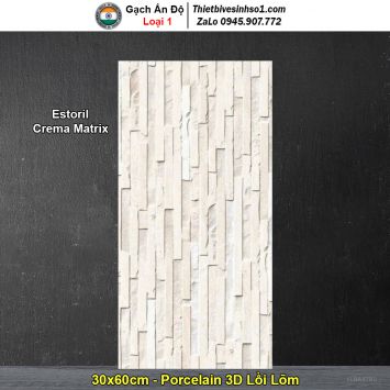 Gạch Ốp Trang Trí 30x60 Ấn Độ Estoril Crema Matrix