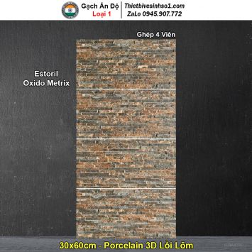 Gạch Ốp Trang Trí 30x60 Ấn Độ Estoril Oxido Metrix