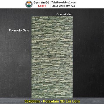 Gạch Ốp Trang Trí 30x60 Ấn Độ Fornodo Gris