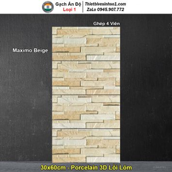 Gạch Ốp Trang Trí 30x60 Ấn Độ Maximo Beige