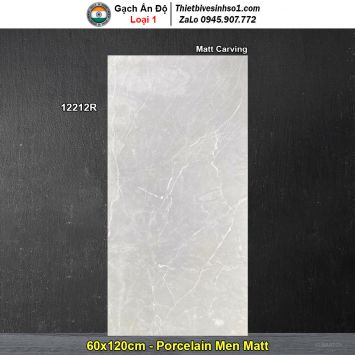 Gạch 60x120 Ấn Độ 12212R Vân Đá Xám