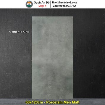 Gạch 60x120 Ấn Độ Cemento Gris Xanh Xi Măng