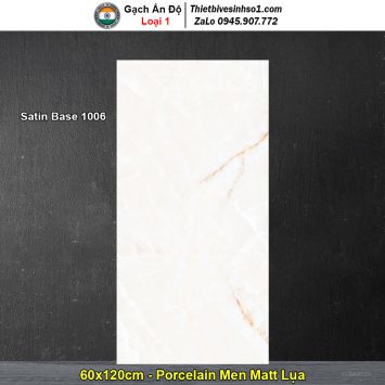 Gạch 60x120 Ấn Độ Satin Base 1006 Vân Vàng Nhạt