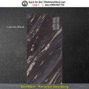 Gạch 80x160 Ấn Độ Laponia Black Vân Đá Đen