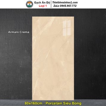 Gạch 80x160 Ấn Độ Armani Crema Vân Vàng