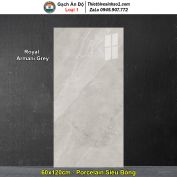 Gạch 60x120 Ấn Độ Royal Armani Grey Vân Đá Sáng