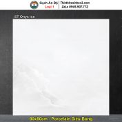 Gạch 80x80 Ấn Độ ST Onyx ice Vân Đá Trắng