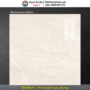 Gạch 80x80 Ấn Độ Mainstream White Vàng Nhạt