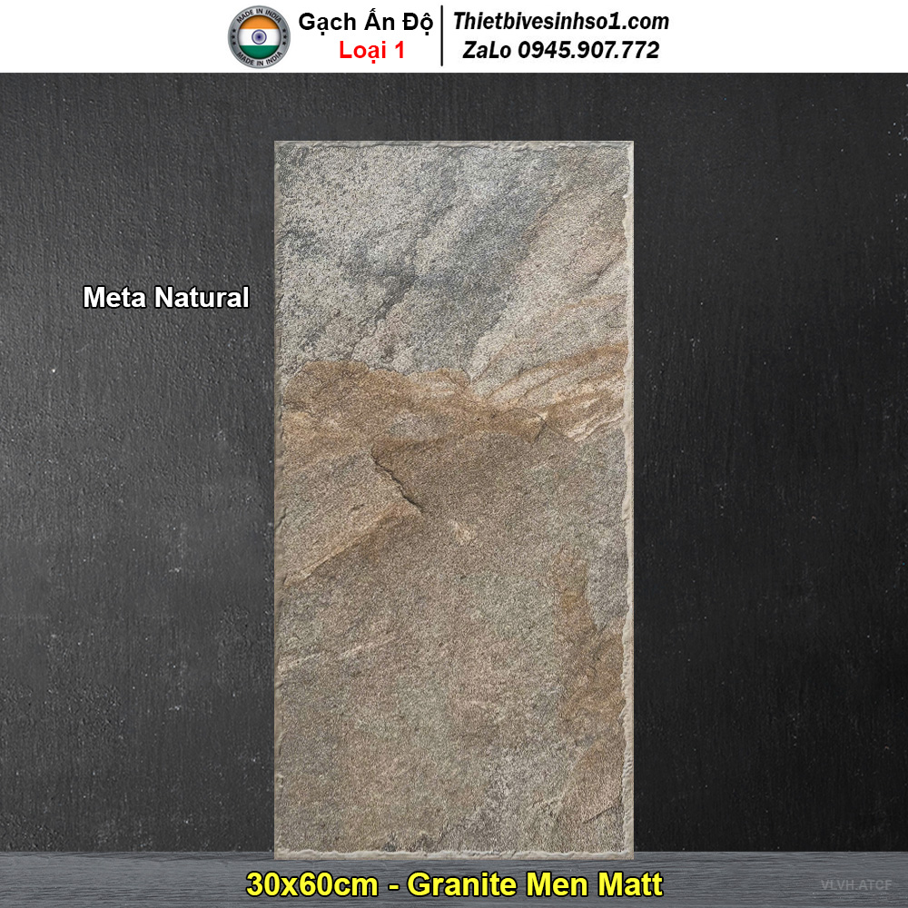 Gạch 30x60 Ấn Độ Meta Natural Vân Xám Nâu Gạch 30x60 Ấn Độ Meta Natural Vân Xám Nâu