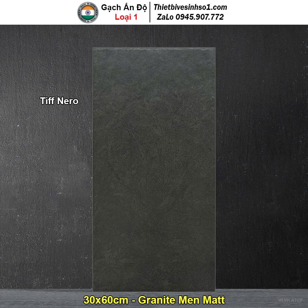 Gạch 30x60 Ấn Độ Tiff Nero Vân Ghi Gạch 30x60 Ấn Độ Tiff Nero Vân Ghi