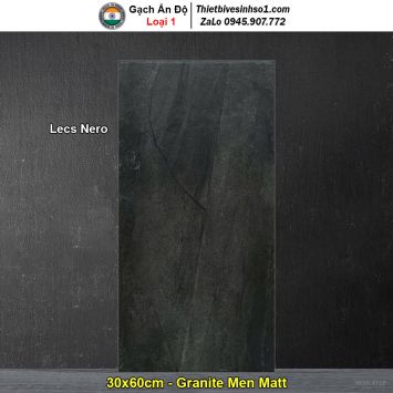 Gạch 30x60 Ấn Độ Lecs Nero Vân Ghi