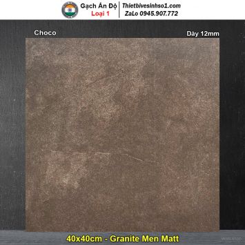 Gạch 40x40 Ấn Độ Choco Màu Nâu Đất