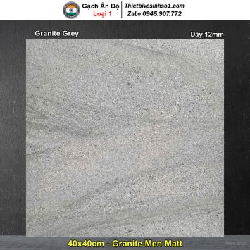 Gạch 40x40 Ấn Độ Granite Grey Vân Chấm Xám