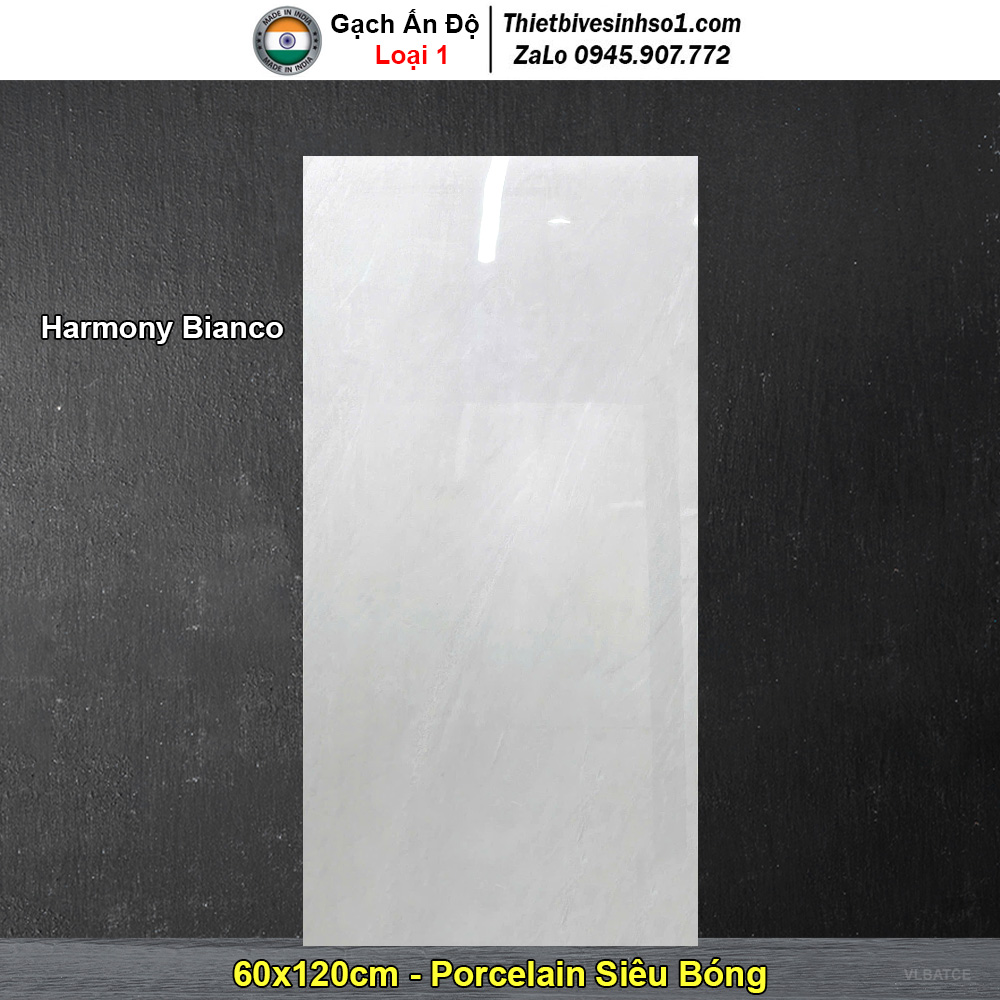 Gạch 60x120 Ấn Độ Harmony Bianco