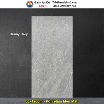 Gạch 60x120 Ấn Độ Grainy Grey