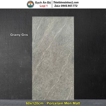Gạch 60x120 Ấn Độ Grainy Gris