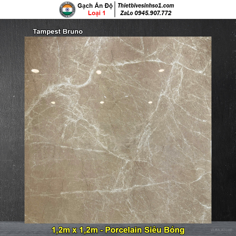 Gạch 1,2m x 1,2m Ấn Độ Tampest Bruno
