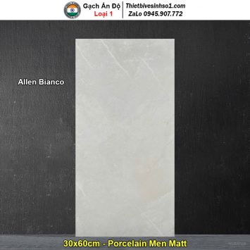 Gạch 30x60 Ấn Độ Allen Bianco Vân Đá Sáng