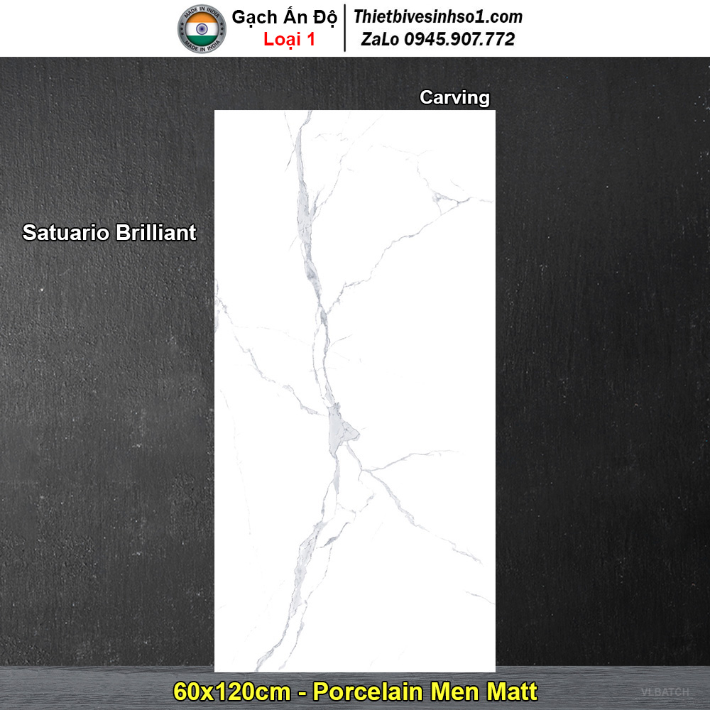 Gạch 60x120 Ấn Độ Satuario Brilliant