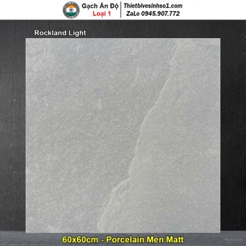 Gạch 60x60 Ấn Độ Rockland Light Vân Xám