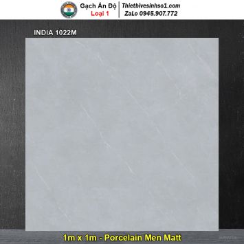 Gạch 1m x 1m Ấn Độ INDIA 1022M Vân Xám