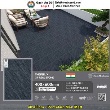 Gạch 40x60 Ấn Độ INDIA 4604 Vân Xi Măng
