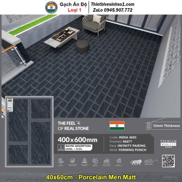 Gạch 40x60 Ấn Độ INDIA 4605 Lát Sân