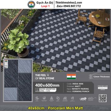 Gạch 40x60 Ấn Độ INDIA 4606 Lát Sân