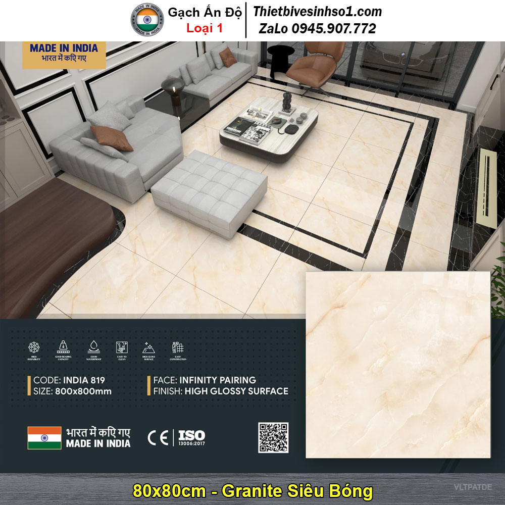 Gạch 80x80 Ấn Độ INDIA 819-2 Gạch 80x80 Ấn Độ INDIA 819-2