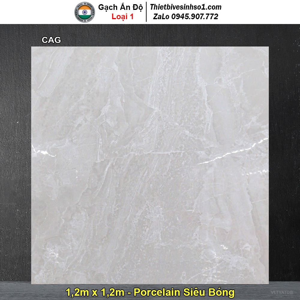 Gạch 1,2m x 1,2m Ấn Độ CAG Vân Đá