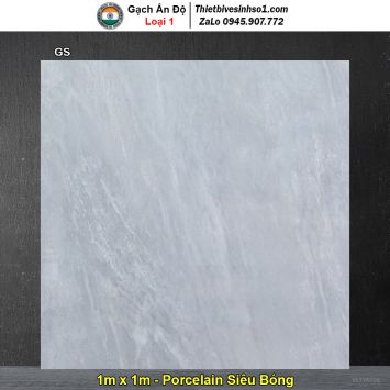 Gạch 1m x 1m Ấn Độ GS Vân Ghi Xám
