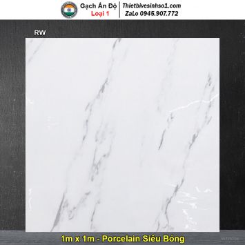 Gạch 1m x 1m Ấn Độ RW Trắng Khói