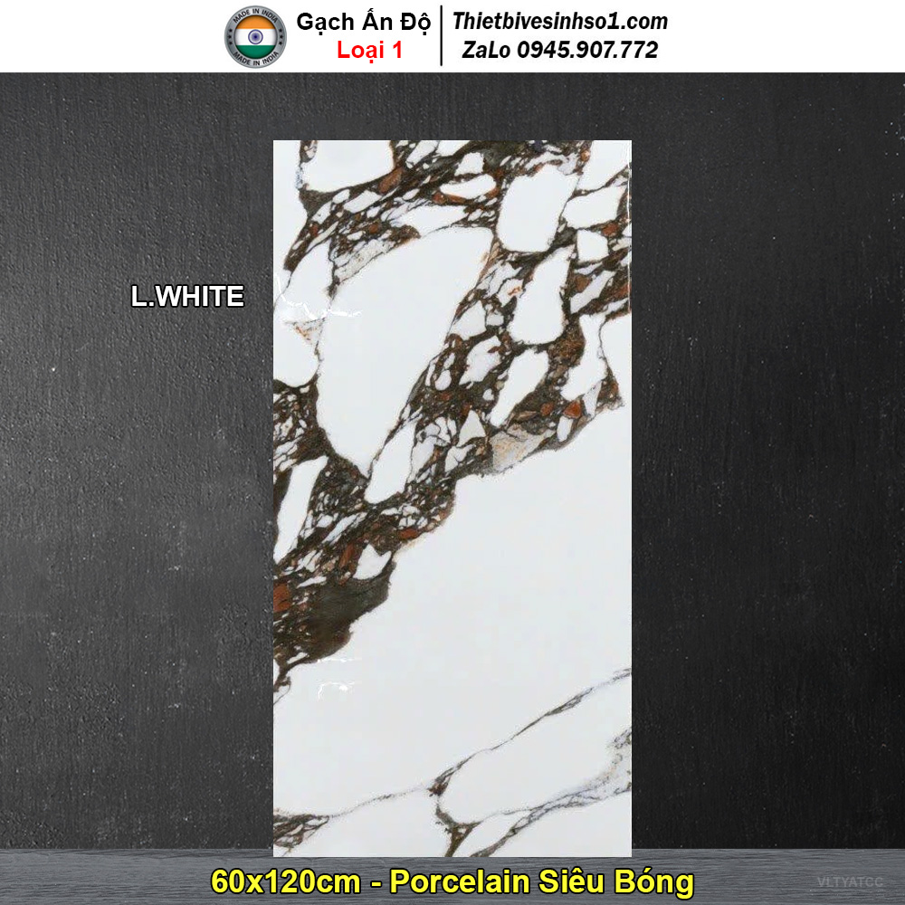 Gạch 60x120 Ấn Độ L.WHITE