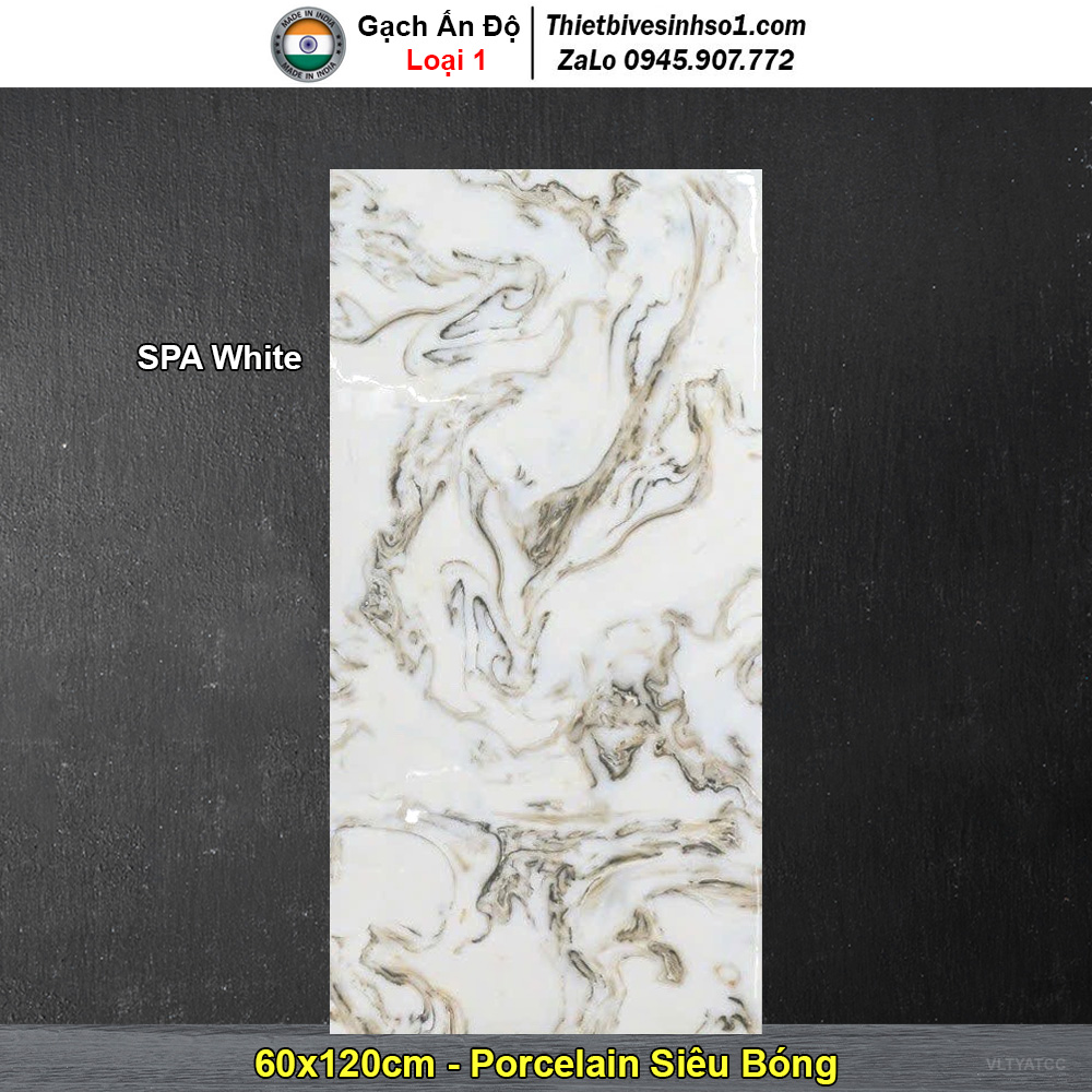 Gạch 60x120 Ấn Độ SPA White