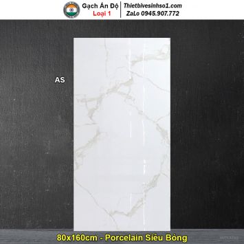Gạch 80x160 Ấn Độ AS Trắng Khói