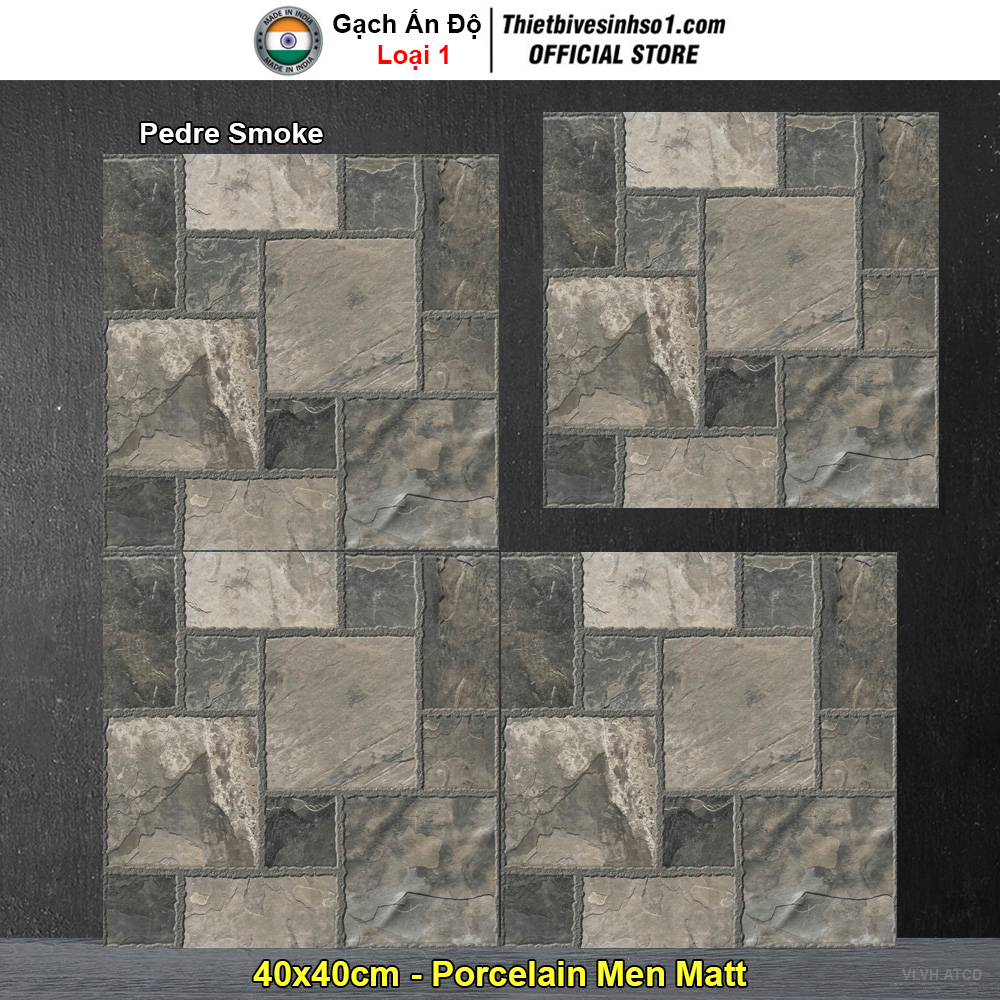 Gạch 40x40 Ấn Độ Pedre Smoke Lát Sân Gạch 40x40 Ấn Độ Pedre Smoke Lát Sân
