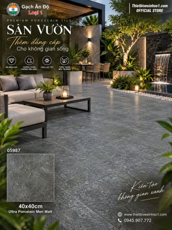Gạch 40x40 Ấn Độ 05987 Lát Sân