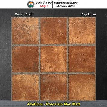 Gạch 40x40 Ấn Độ Desert Cotto Lát Sân